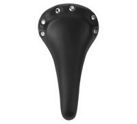 Healifty Selle de Vélo Vintage Noire Rivets Métalliques Coussin Confortable et Amortissant pour Homme Compatible Vélo de Route et VTT Selle Imperméable pour Longue Distance