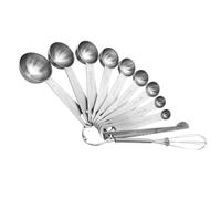 Healifty Set de Cuillères Doseuses et Règle Mesure Acier Inoxydable Cuillères Rondes Précises pour Cuisson et Pâtisserie Rangement Compact Usage Polyvalent