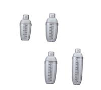 Healifty Set de Shakers à Cocktail Transparente avec Échelle Résistants Au Froid Chaleur Ustensiles Bar pour Préparation Facile de Boissons Sans Fuite