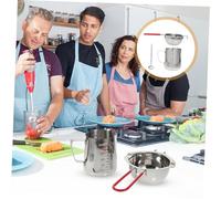 Healifty Set Pot de Fusion Acier Inoxydable Résistant Haute Température avec Spatule Épaisse et Doseur pour Chocolat Beurre Fromage Cire Cuisine