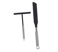Healifty Set Ustensiles Pâtisserie Acier Inoxydable pour Crêpes et Pancakes Étaleur et Racloir Outil Cuisine Pratique et Déjeuner et Snacks