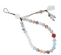 Healifty Short Chinese Style Agalmatolite Phone Lanyard Wrist Strap Bodhi Hanging Rope For Cell Phones And Keychains