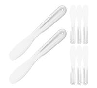 Healifty Spatule Applicatrice de Masque Corps Transparente en Plastique Épais Lot de 8 Pièces Cuillère Cosmétique pour Mélange Homogène Outil de Soin Visage Spa Professionnel