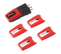 Healifty Stylet et Cellule de Platine Vinyle Aiguille Diamantée 1 Jeu Compatible Tourne-disques Vintage, Accessoire Remplacement Phonographe pour Usage Domestique et Professionnel