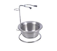 Healifty Support de bol de rasage support de savon rasoir set support de blaireau pour hommes (argent)