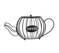 Healifty Support de Capsules Café Ajouré Porte-dosettes Multifonctionnel Rangement Stable et Pratique pour Comptoir Cuisine et Bureau Noir Élégant
