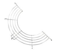 Healifty Support Égouttoir Huile Acier Inoxydable Demi-rond Accessoire Cuisine Polyvalent avec Filet Filtre pour Friteuse et Barbecue Compatible Poêles et Casseroles