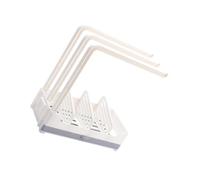 Healifty Support Éponge et Serviette de Cuisine Multifonction Rangement Suspendu Sans Perçage Étagère Égouttoir pour Évier et Salle de Bain Organisateur Blanc Gris