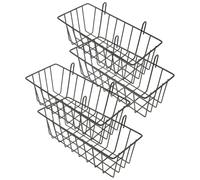 Healifty Support Mangeoire en Fer pour Lapin en Cage, Lot de 4 Porte-Lapins Noirs, Accessoires pour Rongeurs et Petits Animaux, pour Foin et Alimentation en Cage