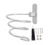 Healifty Support Sèche Cheveux Mural Aluminium Étagère Murale pour Salle de Bain Support Spirale pour Sèche Cheveux Rangement Stable et Gain de Place pour Accessoires Salle de Bain
