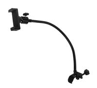 Healifty Support Téléphone avec Pince Micro Flexible Rotatif Noir Porte Téléphone Portable pour Enregistrement et Diffusion