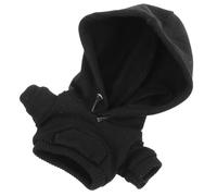Healifty Sweat à Capuche Miniature en Coton Noir pour Mini-poupée 10 Cm Poche, Vêtement D’Hiver Doux et Chaud, Accessoire Cosy pour Poupées et Peluches, Tenue de Jeu Hivernale