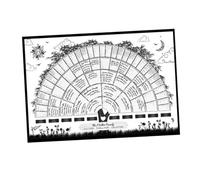 Healifty Tableau d'Ascendance Vierge à Compléter 40X60 CM Affiche d'Histoire Familiale Manuscrite Schéma Généalogique Mural pour Décoration et Suivi des Origines Familiales