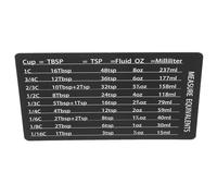 Healifty Tableau de Conversion Magnétique Cuisine PVC Résistant avec Aimant Accessoire Pâtisserie Facile à Lire Cuillères et Tasses Mesurer Support Réfrigérateur pour Mesures Précises