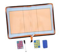 Healifty Tableau de Volleyball Simili Cuir avec Fermeture Éclair Tableau Effaçable à Sec Magnétique Pochette Portable avec Feutre et Aimants pour Entraîneur