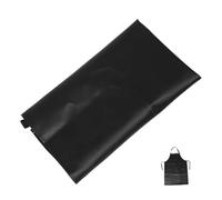 Healifty Tablier Cuir PU Imperméable et Résistant Aux Huiles Tablier de Travail Ajustable pour Cuisine Nettoyage Boucherie et Usages Noir