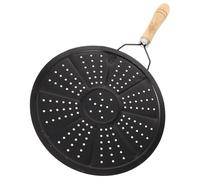 Healifty Tapis Isolant pour Casserole Manche en Bois Dessous de Plat Résistant à la Chaleur Adapté pour Plaque à Induction Coussinet de Poêle Noir Cuisine et Maison Protège-Table