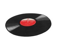 Healifty Tapis Rond en Vinyle Lavable et Antidérapant Motif Disque Vintage pour Salon Bureau Chambre Décor Musical Créatif