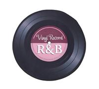 Healifty Tapis Rond Vinyle Antidérapant 60x60 Cm Décour Musical Rétro Tapis de Sol Lavable pour Salon la Cuisine et Chambre à Coucher Disque Vinyle Silencieux et Résistant