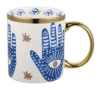 Healifty Tasse à Café en Céramique Turque avec Motif Œil Maléfique, Mug à Lait Décoratif, 1 Pièce, Style Européen, pour Bureau et Maison, Tasse à Thé et Gobelet D'eau Décoratif