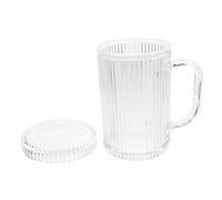 Healifty Tasse à Verre avec Couvercle Mug Portable pour Café et Boissons Chope à Eau Familiale Verre Transparent pour et Infusions