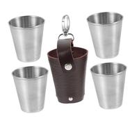 Healifty Tasse à Vin Acier Inoxydable Portable Verre à Bières et Spiritueux pour Activités Extérieur Accessoire Pratique et