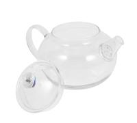 Healifty Théière Verre Transparent avec Filtre Intégré Bouilloire Verre Borosilicaté pour Infusion de Thé Vrac Tisanière Compacte et Facile à Nettoyer pour Usage Quotidien et Partage