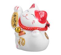 Healifty Tirelire Maneki Neko Céramique Chat Blanc pour Économiser et Décorer Votre Maison Pratique et pour Favorise de Bonnes Habitudes Épargne