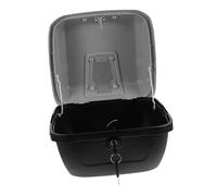 Healifty Top Case pour Moto Robuste avec Grosse Capacité, Coffre Arrière en Plastique Mat Noir, Coffre De Rangement Polyvalent pour Scooter Et Quad, Usage Quotidien Et Transport Sécurisé