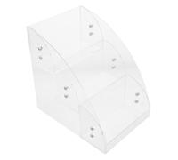 Healifty Transparent Acrylic Organizer Box Makeup and Skincare Storage Case for Vanity Countertop Cosmetic Holder with Multiple Compartments for Facial Masks and Toiletries