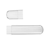 Healifty Tube de Rangement pour Pinces à Épiler et Pinces à Cils Organisateur Compact en Plastique Transparent avec Bouchon Étui Ovale Multi-Usages pour Voyage et Beauté Mini Boîte