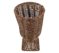 Healifty Vase Tissé Artisanal Rotin Synthétique Décoration Rustique pour Fleurs Séchées Centre de Table Campagne Haut Base Salon Mariage et Festivals