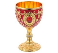 Healifty Verre à Liqueur en Métal 30 Ml Style Européen Petit Verre Rétro Incassable pour Whisky Vodka et Thé Coupe Vintage Compact pour Bar et Usage Domestique Couleur Blanc et Rouge