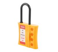 Healifty Verrou de Consignation Isolé en Nylon, Mors de Sécurité 4 Trous pour Cadenas 6 Mm, Verrouillage de Machine et Équipe, Moraillon Anti-électrique pour Vannes et Panneaux