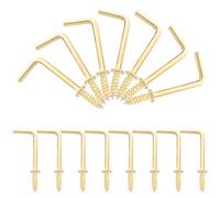 Healifty Vis à Crochet de L 50 Pièces 7/8 X 134 en Acier au Carbone Doré Crochets Métalliques Auto-Taraudeurs pour Accrocher Tableaux et Cadres Fournitures de Quincaillerie pour Maison