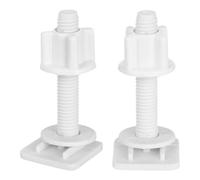 Healifty Vis Universelles en Abs pour Fixation de Siège de Toilette Blanc, Lot de 2 Set de Set de Pcs, Stables et Fiables pour Toilettes à Domicile ou Lieux Publics