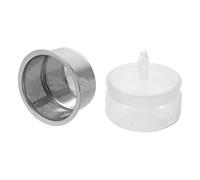 Healifty Watch Oil Storage Cup, Glass Oil Cup with Filter, Stainless Mesh Insert Cup, 1 Set, Easy Monitoring of Oil Levels, Horology Repair Tool Applications, for Jewelry