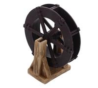 Healifty Water Wheel Fountain Ornament with Stand Lightweight Micro Landscape Decor for Aquarium and Fairy Garden Accessories Feng Shui Desktop Waterfall Sculpture