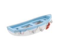 Healifty Wooden Mediterranean Boat Figurine Small Nautical Decor for Office and Home Tabletop Multipurpose Miniature Craft with Detailed Design and Sail