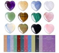 Healing Crystal Gifts Spiritual Pocket Stones Natural Crystals and Gemstone Set Birthday Easter Gifts for Women Men Meditation