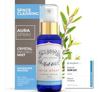 Healing Crystals Spray Pour Nettoyer Et Dégager L'espace, Auric Blends remplace les encens, bâtons, paquets et bougies - Huiles essentielles biologiques à la lavande, au théier et au citron - 100ml