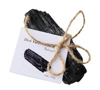 Healing Stone - 13cm Rough Stone Ornament | Black Crystal, Natural Black Tourmalines Rough Crystal Meditation Cluster Ornament Specimen For Crafts, Collection, Home Or Office
