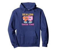 Healing Takes Time Horloge en forme de cœur avec message mignon Sweat à Capuche