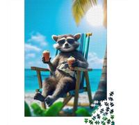 Healing The Beach Puzzle Adulte 1000 Pièces, 52x38cm/1000pcs, Activité Posée pour Les Soirées Calmes; Carton Blanc pour Un Tri Organisé