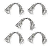 Heallege Jupes en Silicone Jupes de gabarit en Caoutchouc 5 Paquets brins leurres de pêche Jupe Kits de Remplacement pour Bricolage leurres appâts de pêche