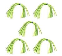 Heallege Jupes en Silicone Jupes de gabarit en Caoutchouc 5 Paquets brins leurres de pêche Jupe Kits de Remplacement pour Bricolage leurres appâts de pêche