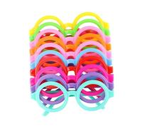 HEALLILY 10 pièces Lot de Montures Lunettes Ronde Garçon Fille Sans Verres Accessoires Décoratifs Ludiques pour Fête et Photo Jouets et Facile à Transporter