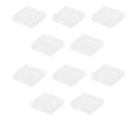HEALLILY 10pièces Transparent Box Fake Nail Storage Display Tray With Flip Lid For Nail Art Salon Home Use Organizer Capsules