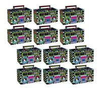 HEALLILY 12 Boîtes à Dragées en Papier Rétro de Cassette Audio, Décorations Vintage pour Fête, pour Bonbons et Petits Présents, Style Délicat