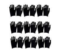 HEALLILY 12 paires de gants de travail noirs gants de protection en coton doux doublure extensible gant pour peinture travail domestique désherbage taille M mince, épaissir, 12 paio (Confezione da 1)